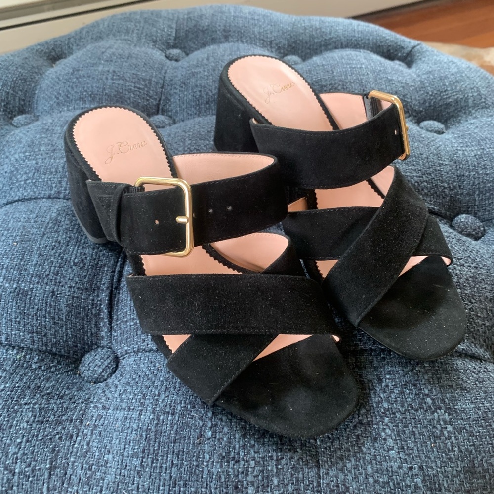 J. Crew Sz 8 Black Mule Sandals